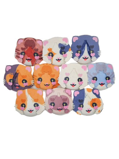 Cat Plush Buttons Pins