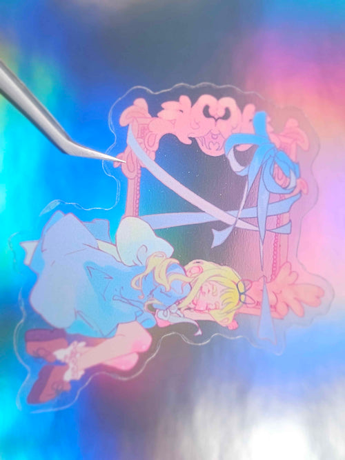Alice Sleeping Frame Die-Cut Sticker