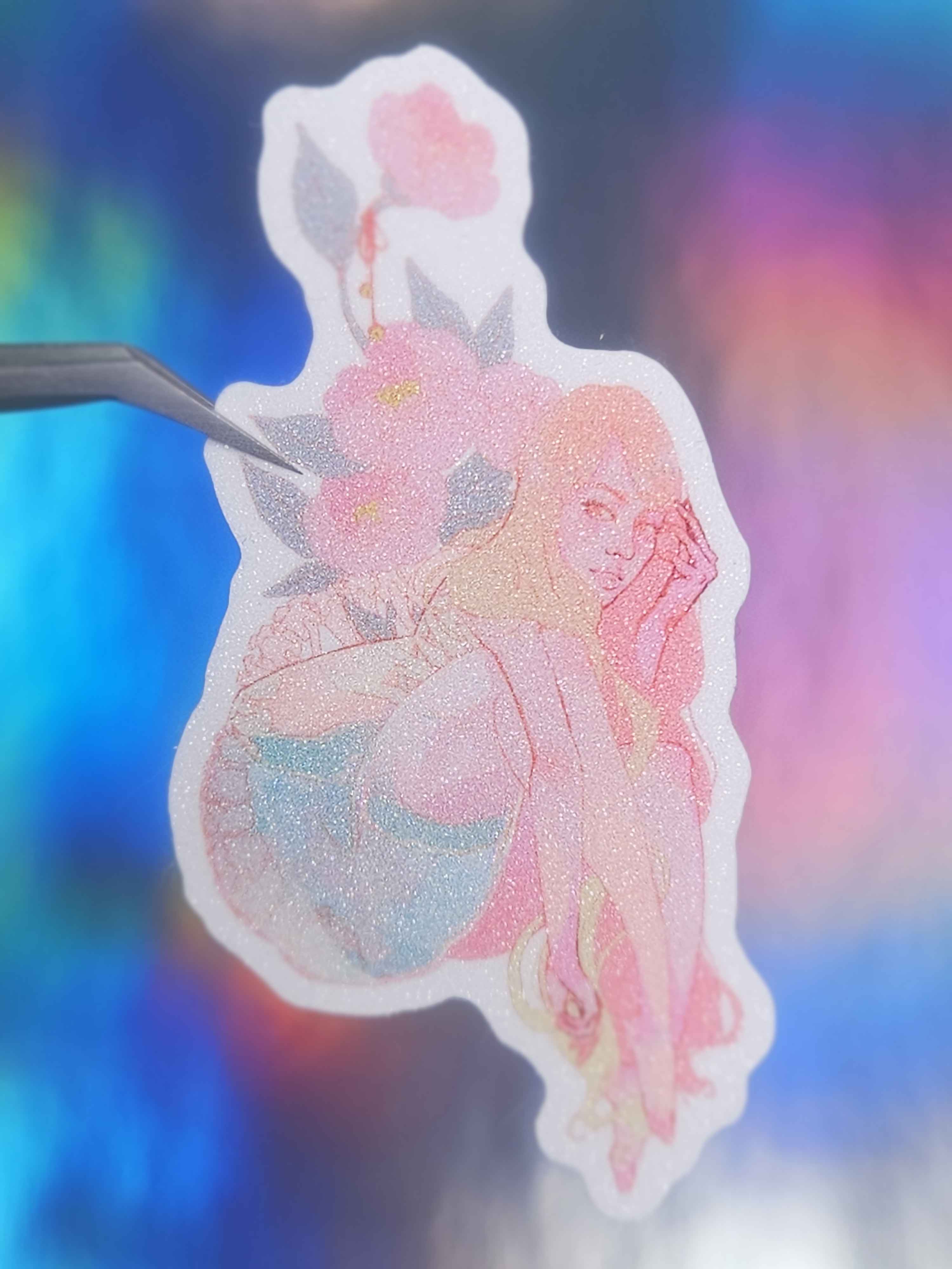 Peony Vase Die-Cut Sticker