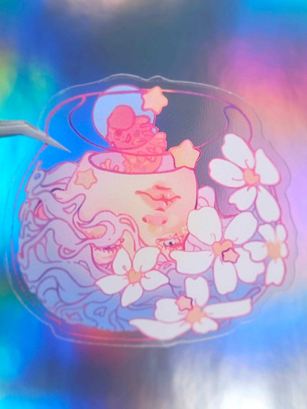 Triple Fish Bowls Die-Cut Sticker