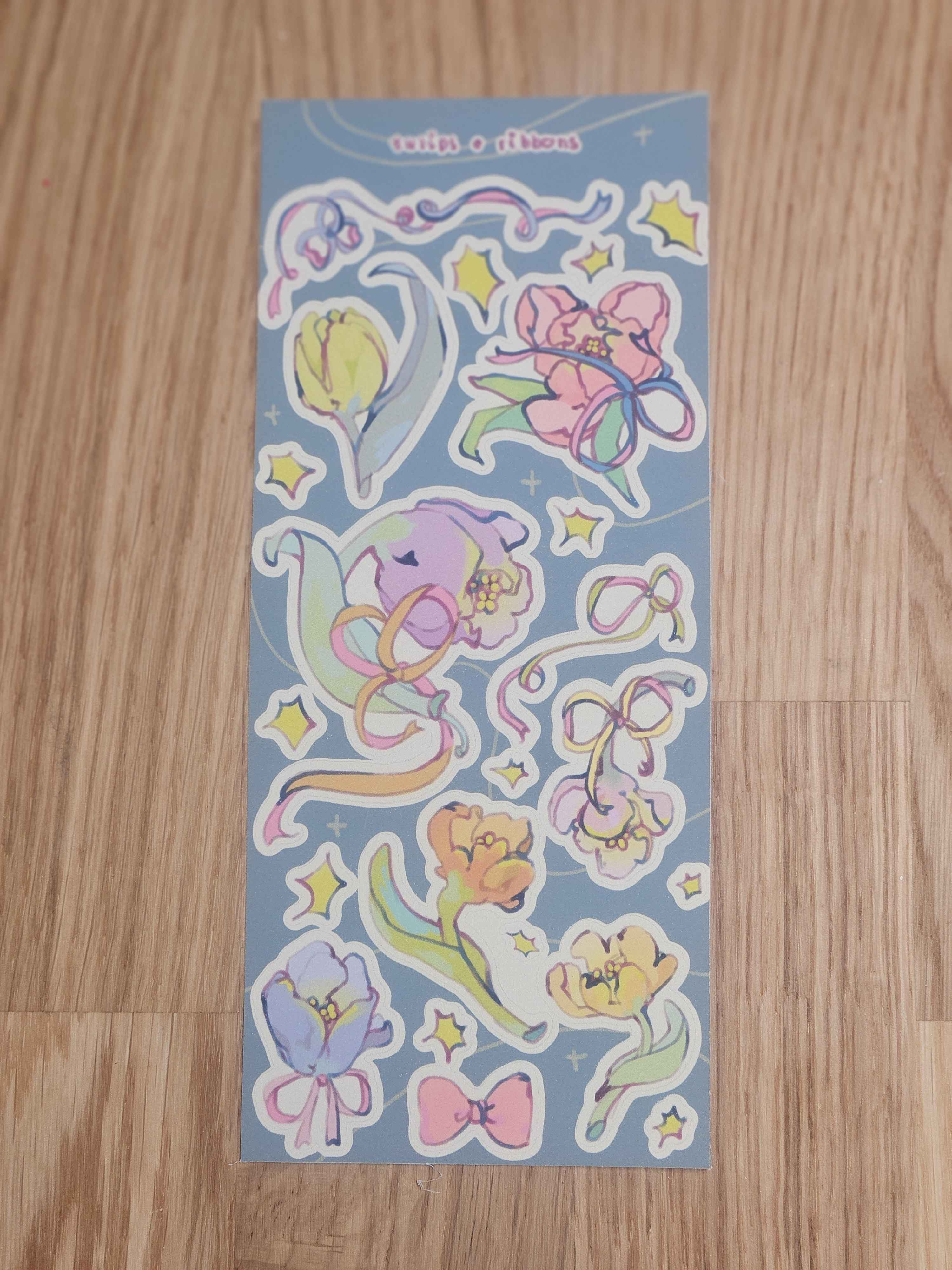 Tulips & Ribbons Sticker Sheet