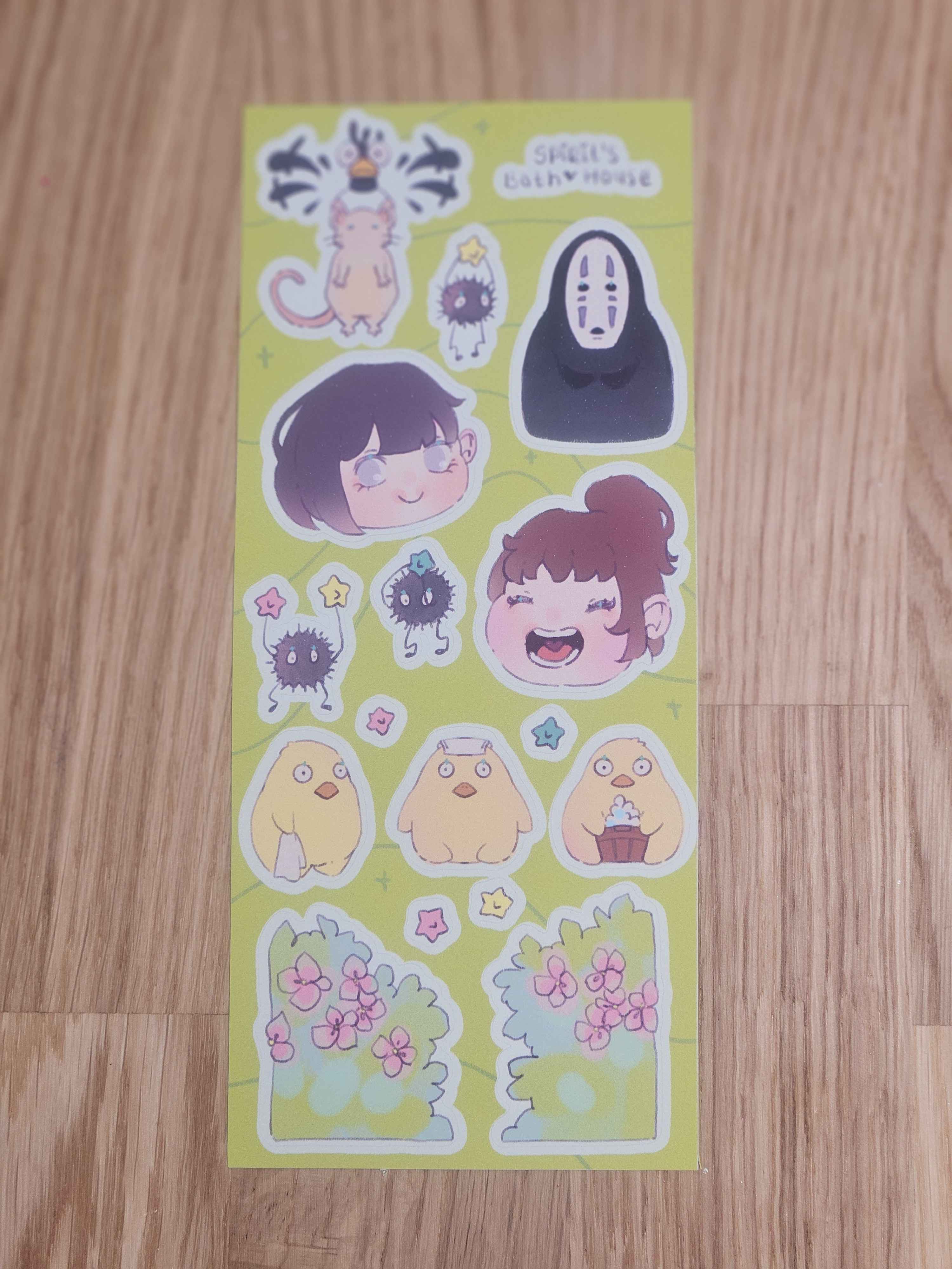Spirit's Bath House Sticker Sheet