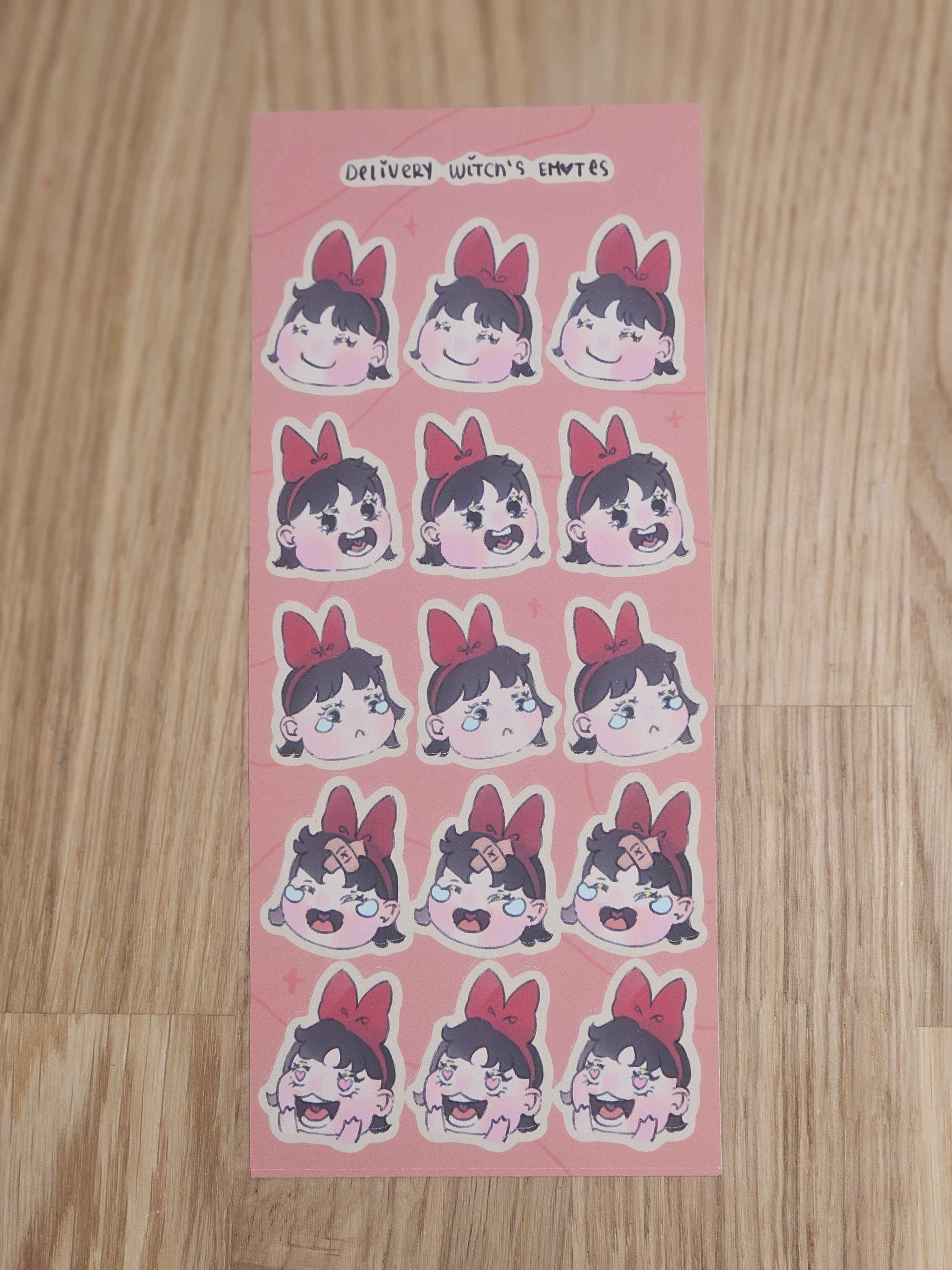 Delivery Witch's Emotes Sticker Sheet
