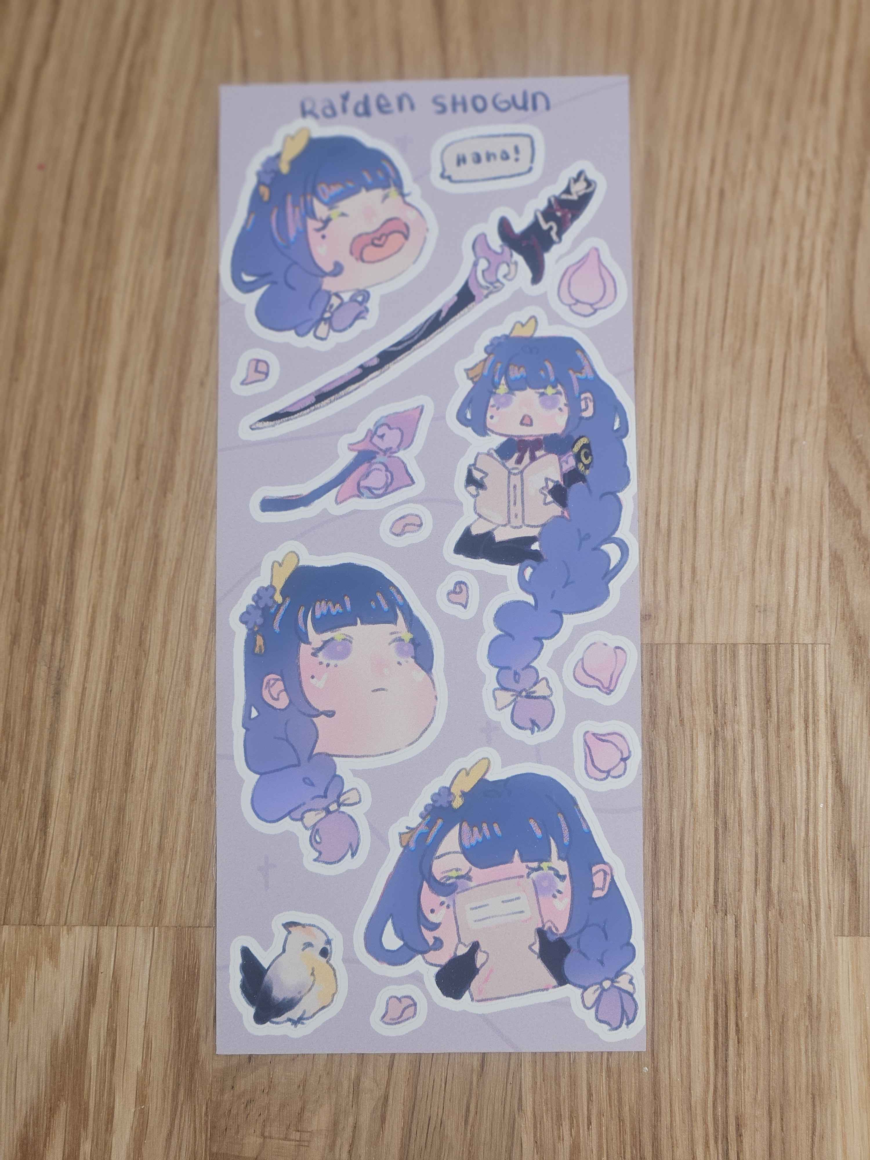 Raiden Shogun Sticker Sheet