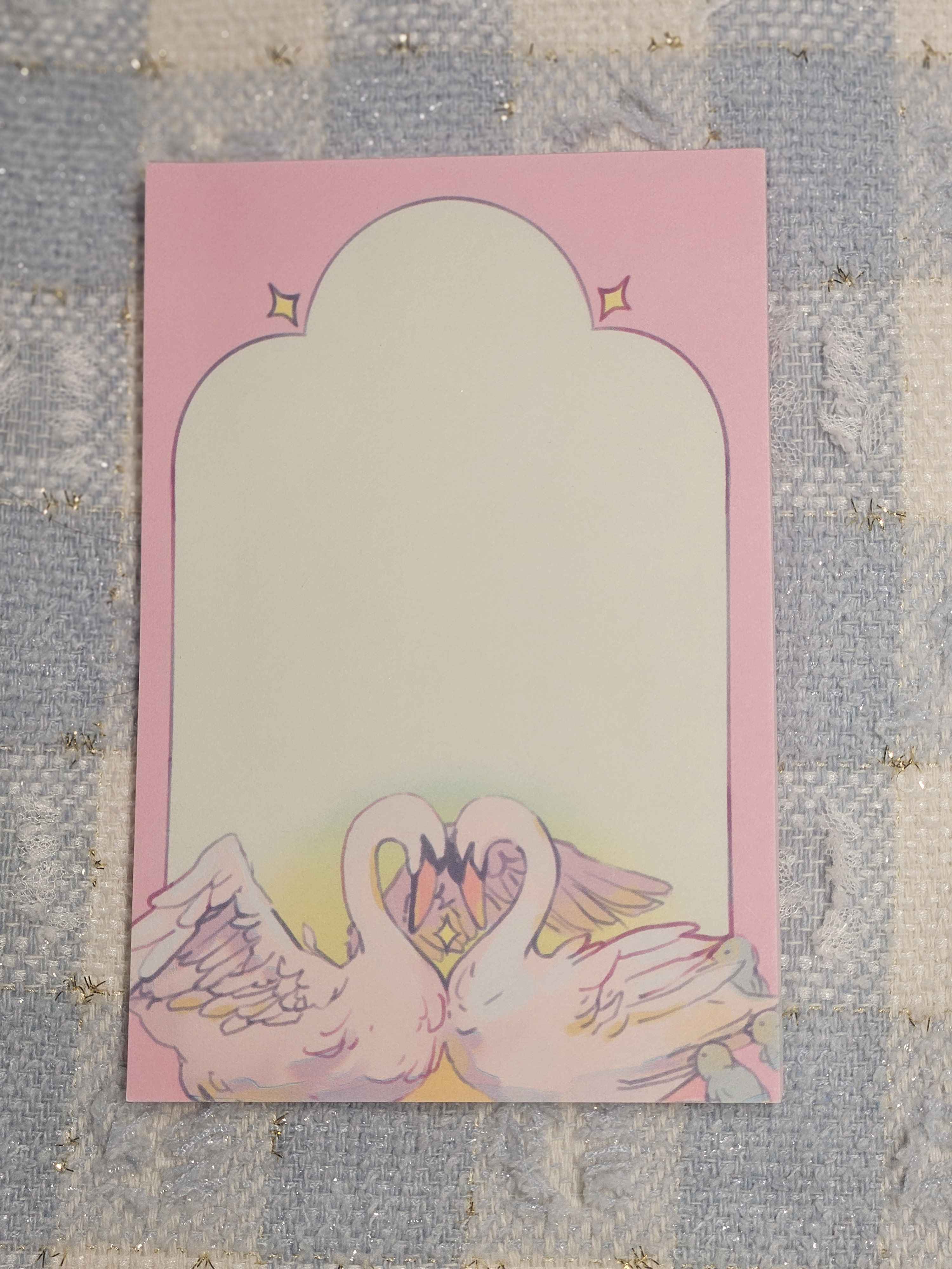 Loving Swans Memo Pad