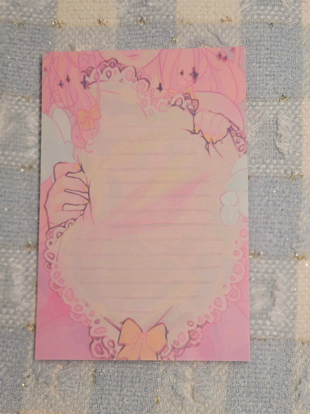Blushing Angel Memo Pad