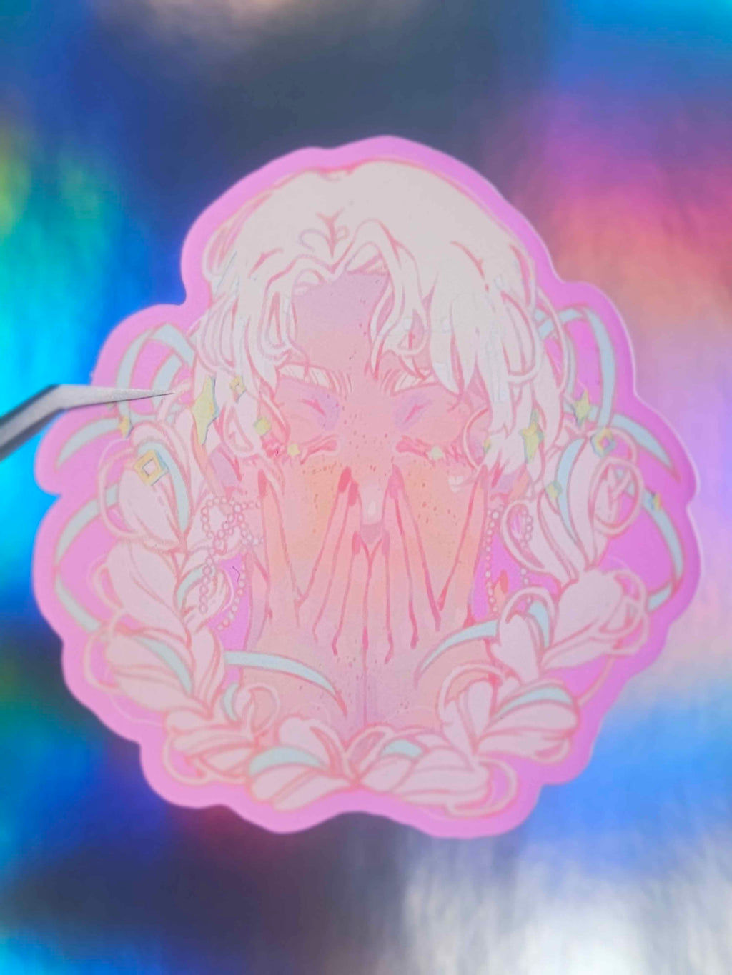 Blushing Ribbons Die-Cut Sticker