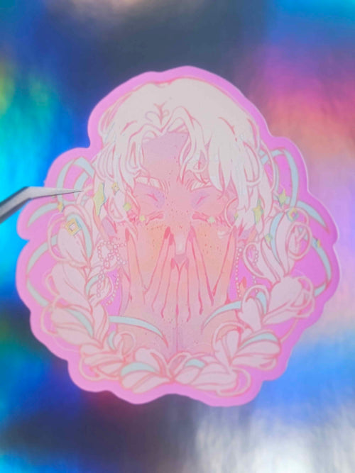 Blushing Ribbons Die-Cut Sticker