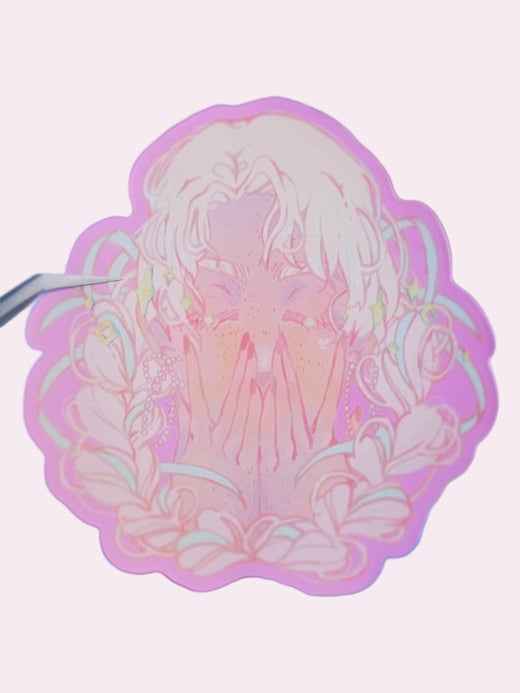 Blushing Ribbons Die-Cut Sticker