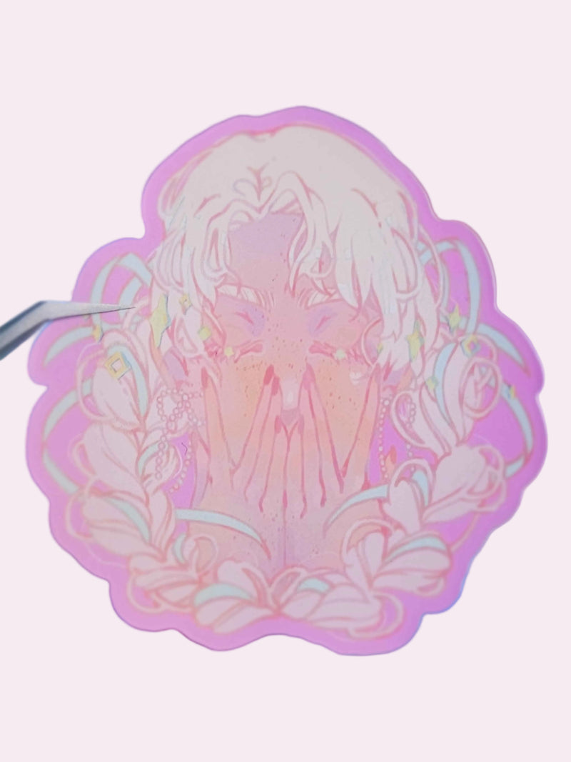 Blushing Ribbons Die-Cut Sticker