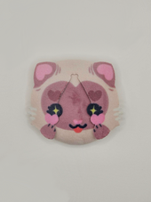 Color Point Cat Plush Button Pin — plush pin, Little Wonders collection