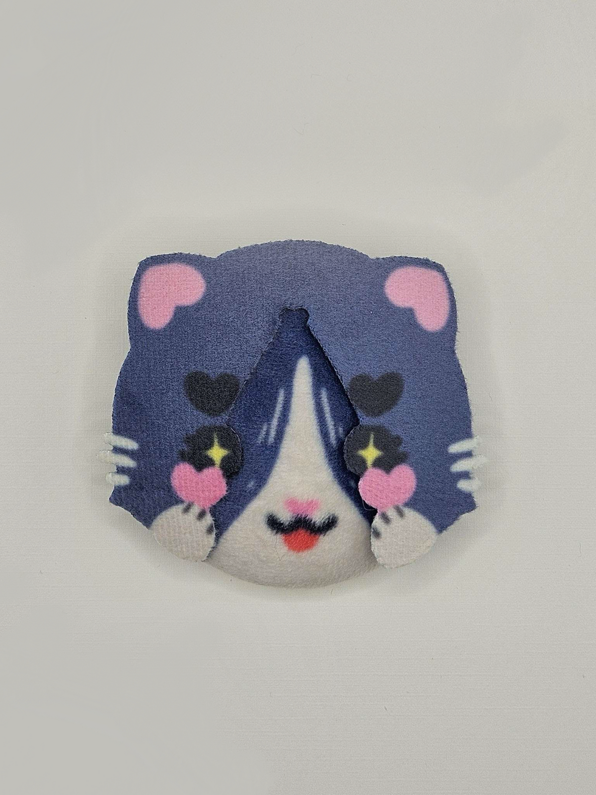 Tuxedo Cat Plush Button Pin — plush pin, Little Wonders collection