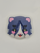Tuxedo Cat Plush Button Pin — plush pin, Little Wonders collection