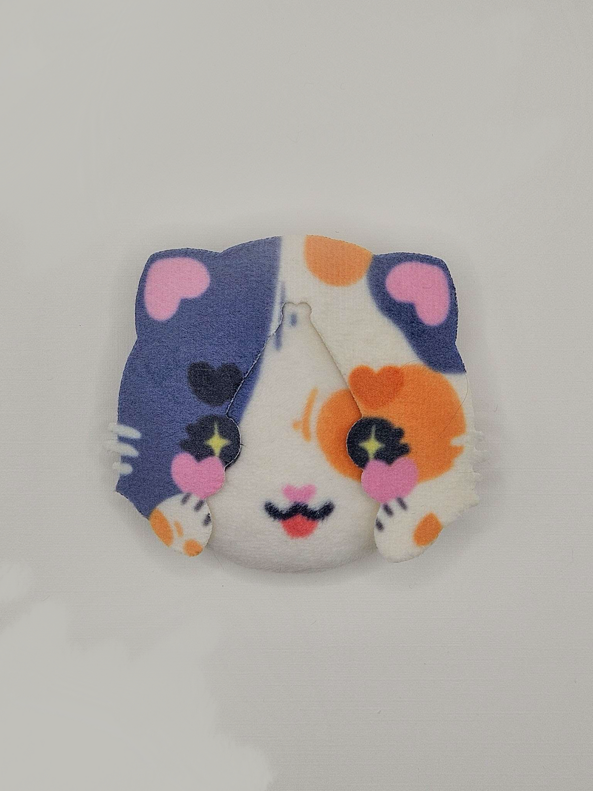 Calico Cat Plush Button Pin — plush pin, Little Wonders collection