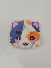 Calico Cat Plush Button Pin — plush pin, Little Wonders collection