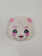 White Cat Plush Button Pin — plush pin, Little Wonders collection