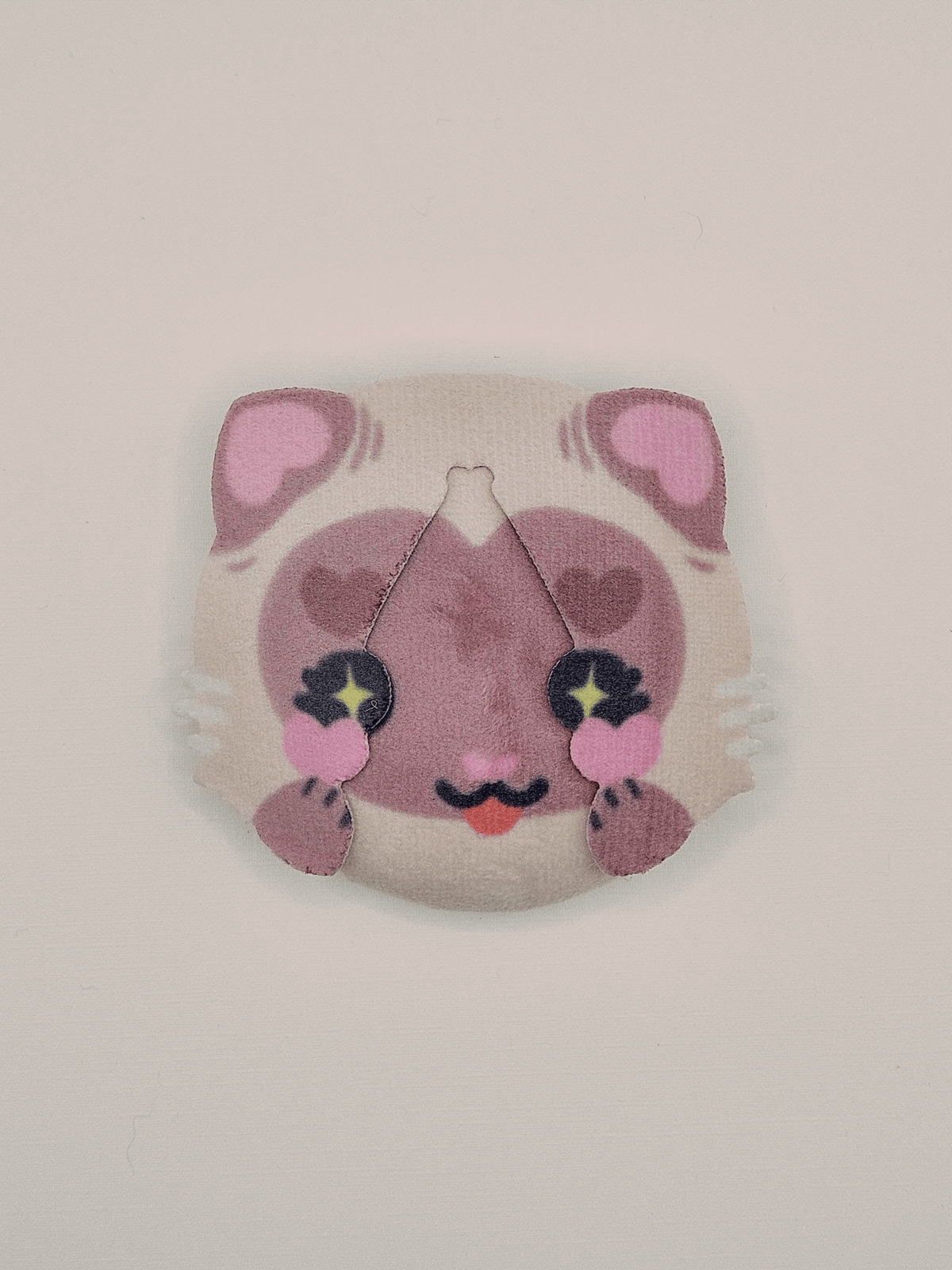 Animated view cycling through all ten Cat Plush Button Pin colorways