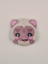 Animated view cycling through all ten Cat Plush Button Pin colorways