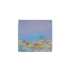 Lily Pads Sticky Notes pad featuring an original hand-drawn illustration of lush green lily pads floating on water, whimsical botanical artwork by indie artist Ailyse of Finding Wonderland — 50-page 3 by 3 inch sticky note pad