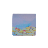 Lily Pads Sticky Notes pad featuring an original hand-drawn illustration of lush green lily pads floating on water, whimsical botanical artwork by indie artist Ailyse of Finding Wonderland — 50-page 3 by 3 inch sticky note pad