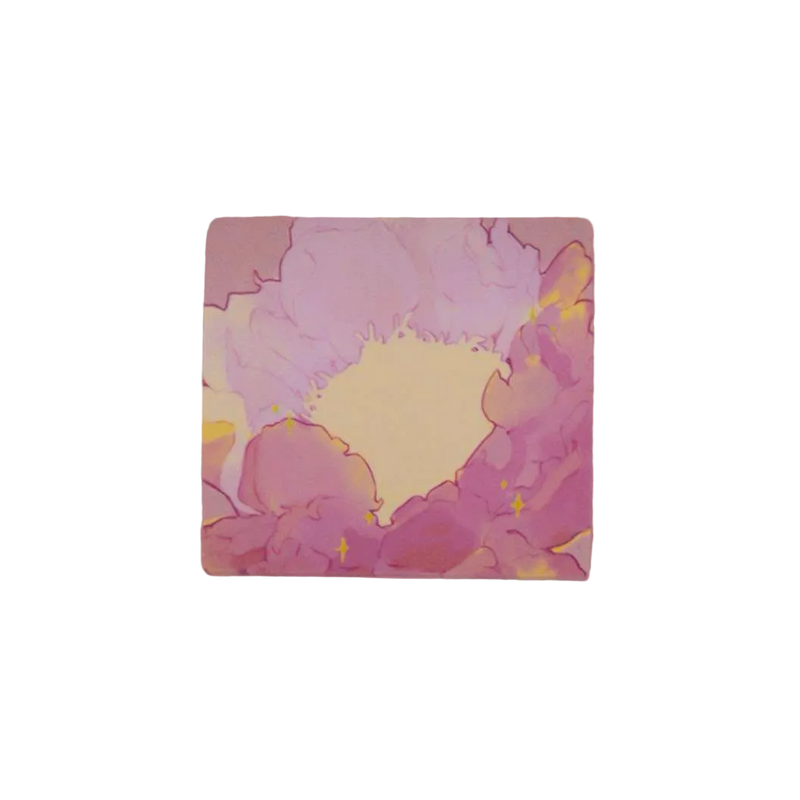 Peony Sticky Notes pad featuring a hand-drawn illustration of soft, lush peony blooms with layered romantic petals, original botanical artwork by indie artist Ailyse of Finding Wonderland — 50-page 3 by 3 inch sticky note pad