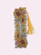 Sunflower Bookmark printed on card stock, displaying the hand-illustrated sunflower design with detailed petals and center