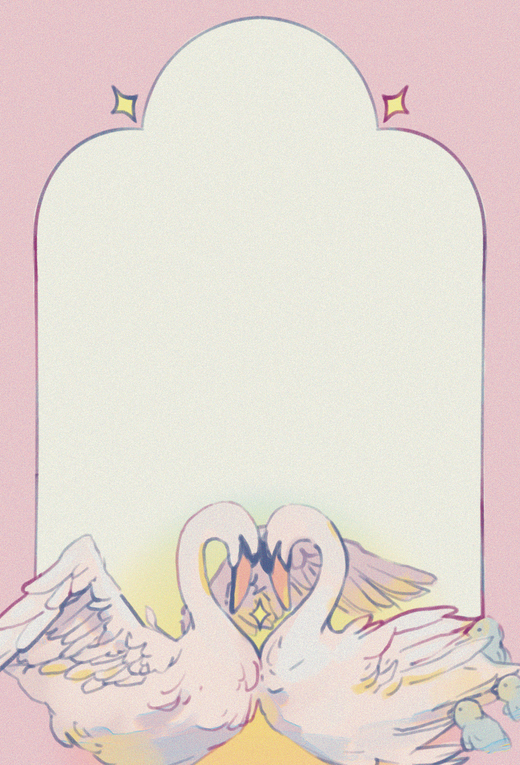 Loving Swans Memo Pad