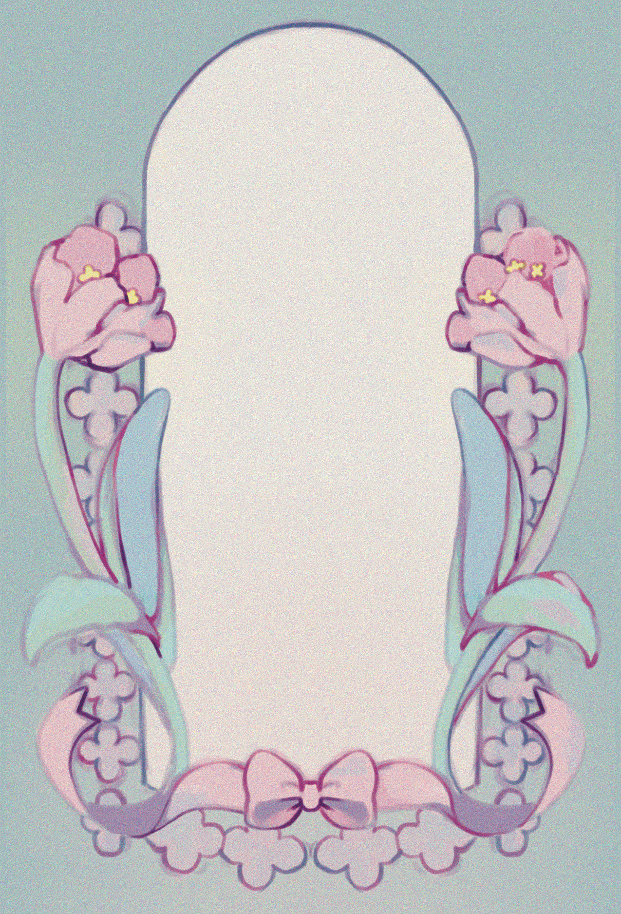 Sweet Tulips Memo Pad cover featuring hand-drawn whimsical tulip blooms in a floral arrangement, original artwork by indie artist Ailyse of Finding Wonderland — 50-page 4 by 6 inch notepad