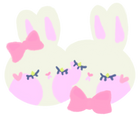 Wander Rabbit hairclip — acrylic charm with resin coat featuring a hand-drawn rabbit character, part of the Little Wonders collection by Finding Wonderland